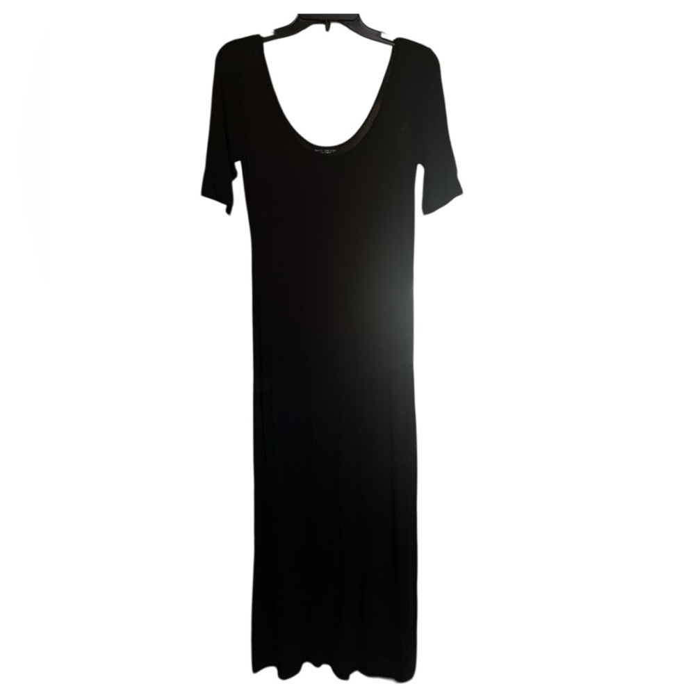 Green Envelope Black Scoop-Neck Maxi Dress